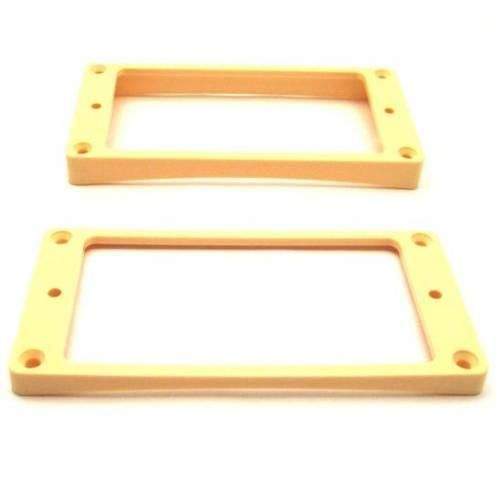 0645208001185 - Humbucker-Rahmen Pickup Rings 2er-Set gerade creme Kunststoff